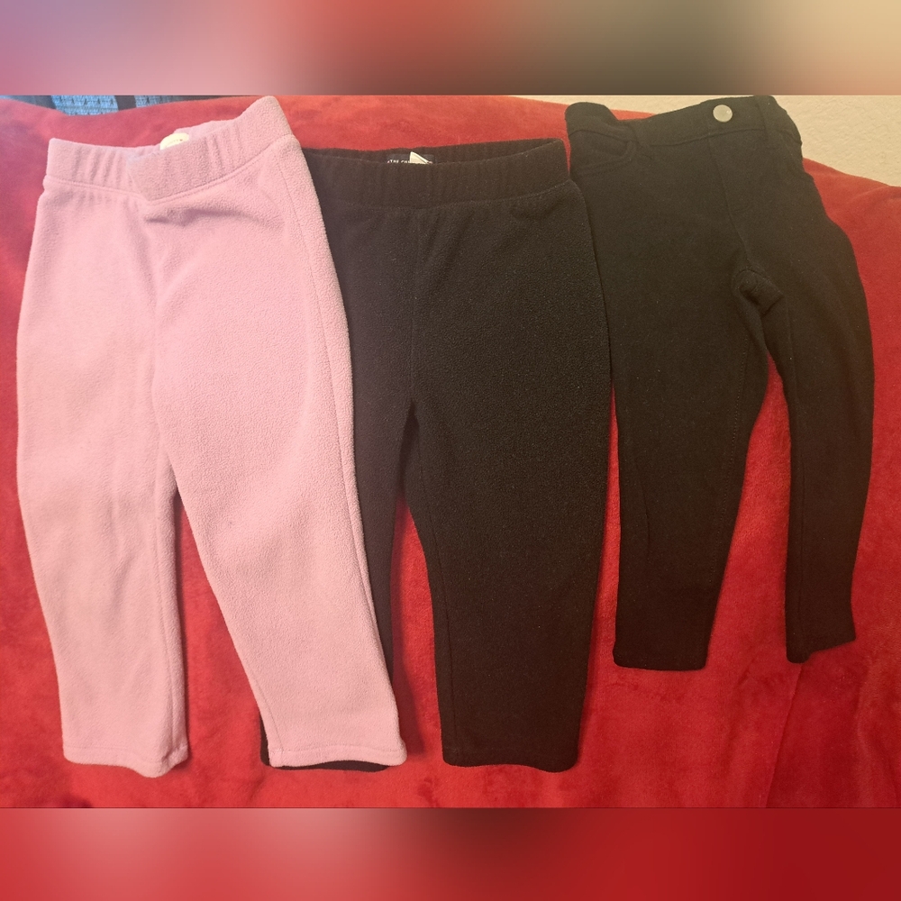 EUC 3 Piece bundle girls 2 3t sweat pants and 2t legging like pants